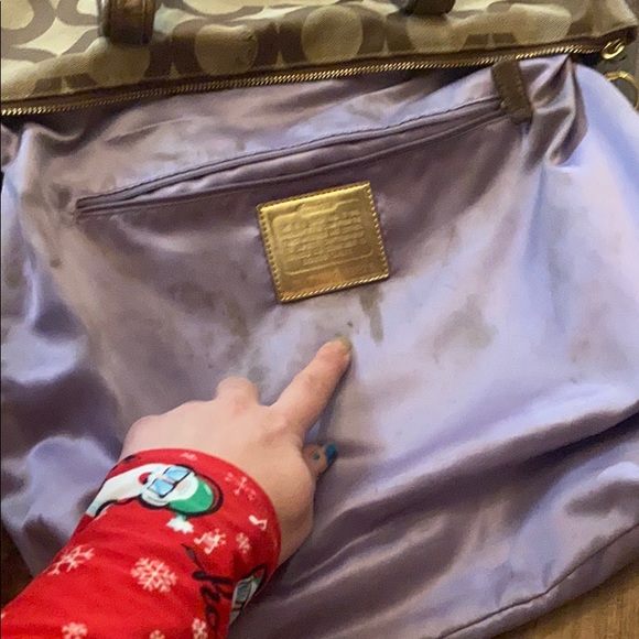 Coach poppy gold tote bag - Coach purse - Picture 15 of 16